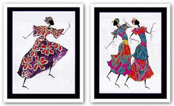 Dancing in Red and Purple-Festive Regalia Set by Augusta Asberry