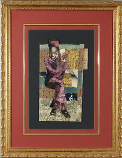 About You (Gold Frame) (Original Collage) by Bryan Collier