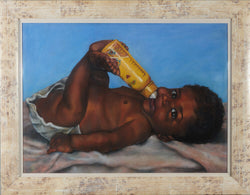 Baby Feet (Original Pastel) by Curtis James