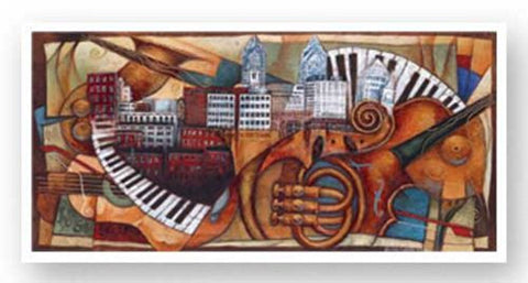 Philly Jazz (2005 Commemorative Poster) by Sidney Carter