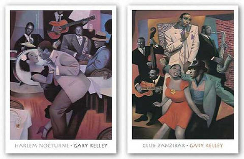 Club Zanzibar and Harlem Nocturne Set by Gary Kelley