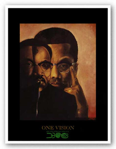 One Vision (Malcolm X, Martin Luther King Jr.) by Bernard Stanley Hoyes