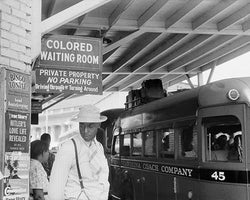 Segregated Bus Stop Durham North Carolina 1940 by McMahan Photo Archive