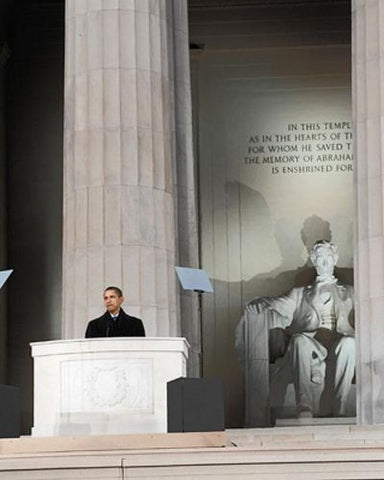 President Barack Obama at Lincoln Memorial, 2009 by McMahan Photo Archive