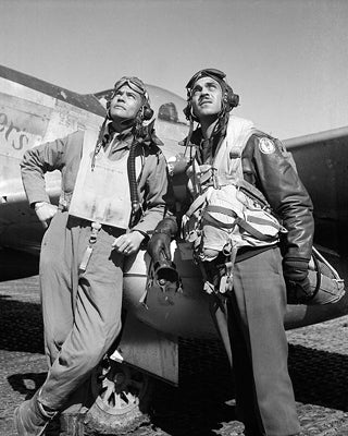 Tuskegee Airman Col. Benjamin O. Davis Ramitelli Italy WWII by McMahan Photo Archive