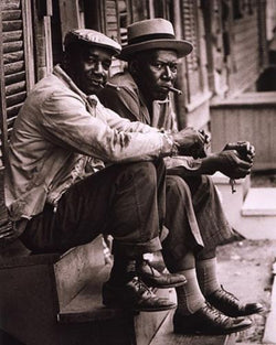 African American Men Sitting on Stoop, Charleston, SC, 1962 by McMahan Photo Archive