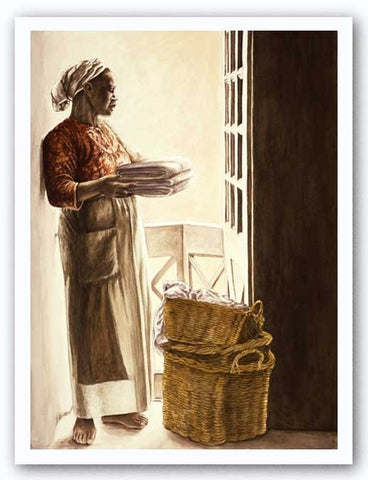 Lady By The Window - Watercolor Giclee by Consuelo Gamboa