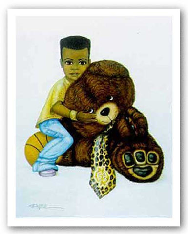 Boy With Teddy Bear by Dexter Griffin