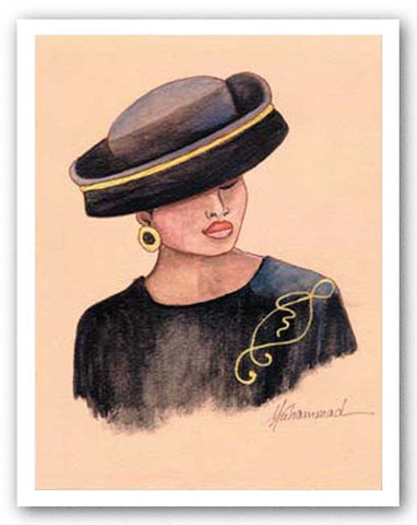 Hattitude - Lady in Midnight Blue by Marcella Hayes Muhammad